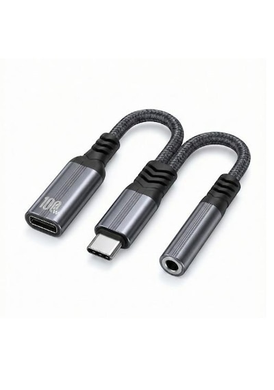 Forzacase 3in1 Type-c Pd 100w Girişli 3.5 Mm Aux Çevirici Kulaklık Jak Adaptör Fc1168 1 Adet
