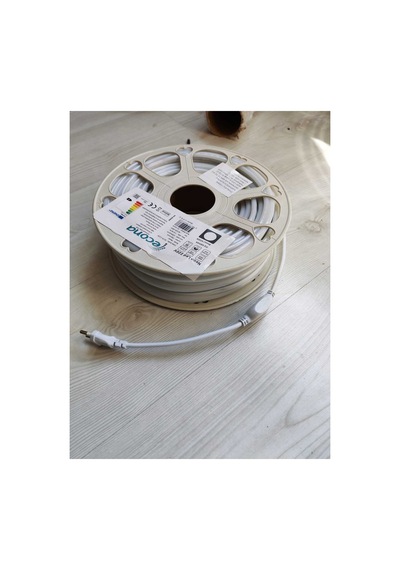 25 Metre Neon Led Şerit 220v - Beyaz Işık, Çok Parlak, Kesilebilir, 2 Fişli Tak Çalıştır Set,mutfak Vetezgah Altı Led