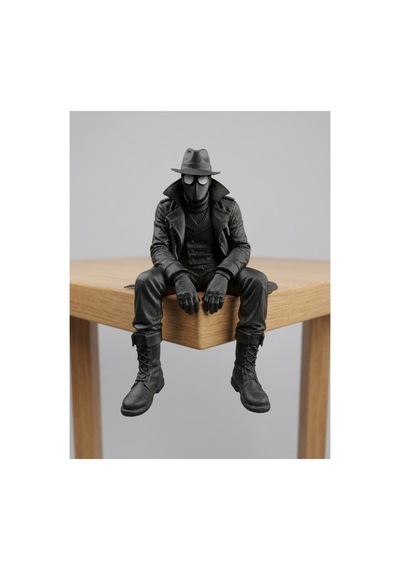 Spider Noir Figür 10 Cm Siyah 3d Baskı Oturan Dekoratif Figür