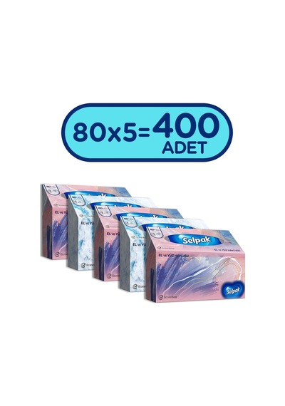 El Ve Yüz Havlusu 5'li 400 Yaprak