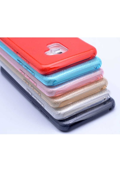 Samsung Uyumlu Galaxy A8 Plus 2018 Kılıf Zore Shining Silikon Mor
