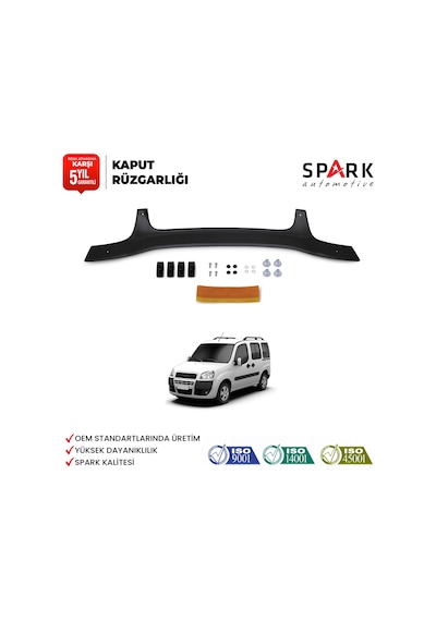 Fiat Doblo 2000-2005 Yıl Aralığı Uyumlu Kaput Rüzgarlığı 3mm