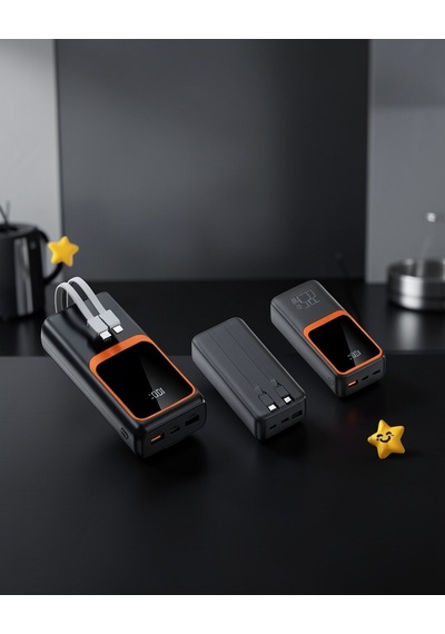 Powerbank 20000 Mah 22.5w Hızlı Şarj Dahili Kablolu Uczzz20.000powerhızlı1-6 Çok Renkli