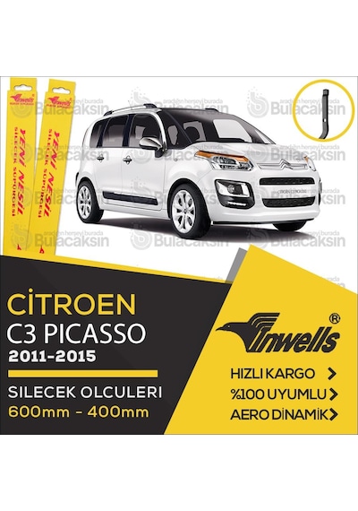 Citroen C3 Picasso Muz Silecek Takımı 2011-2015 İnwells N11.3901