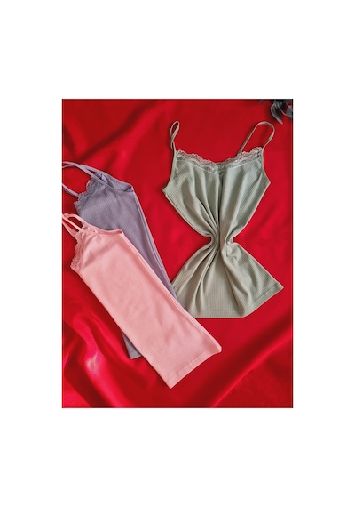 Demirsa Boutique Fitilli, Dantelli İp Askılı, Pamuklu, Likralı, V Yaka Yeşil, Mavi Ve Pembe Ribana Kadın Atlet 3'lü Mavi-yeşil-pembe Demirsa Boutique Fitilli, Dantelli İp Askılı, Pamuklu, Likralı, V Yaka Yeşil, Mavi Ve Pembe Ribana Kadın Atlet 3'lü Mavi-yeşil-pembe