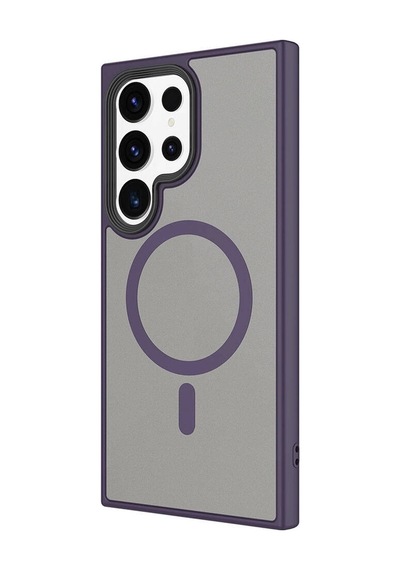 Galaxy Uyumlu  S24 Ultra Kılıf Sert Pc Arka Yüzey Wireless Şarj Özellikli Zore Flet Magsafe Kapak