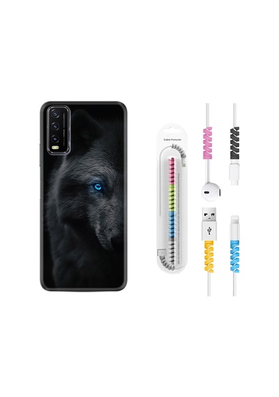 Vivo Y11S Kılıf Kablo Koruyuculu Dark Wolfs 1834