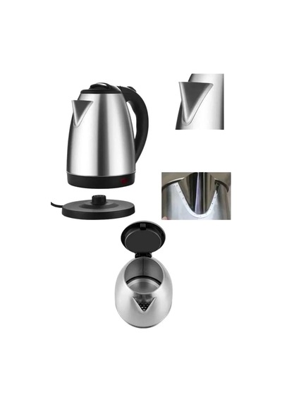 Ers- Elektrikli Paslanmaz Çelik Su Isıtcı Çelik Kettle 1.8 Lt. Uzun Ömürlü