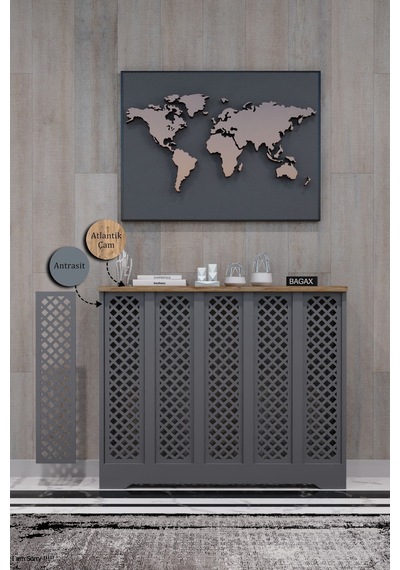 Dekoratif Petek Dolabı Kalorifer Peteği Kapatma Ünitesi Modern Tasarım İç Ölçü 96 Cm Dış Ölçü 100 Cm Petek 96 Antrasit Üstü Çam D7 Dekoratif Petek Dolabı Kalorifer Peteği Kapatma Ünitesi Modern Tasarım İç Ölçü 96 Cm Dış Ölçü 100 Cm Petek 96 Antrasit Üstü Çam D7
