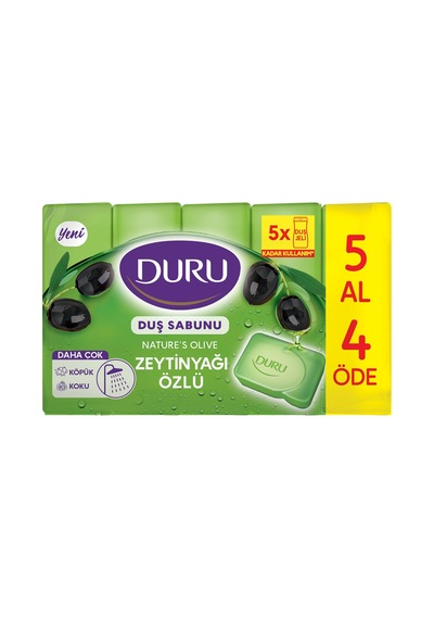 4 Adet Duru Nature's Olive Zeytinyağı Özlü Duş Sabunu 5 X 150 G Diğer