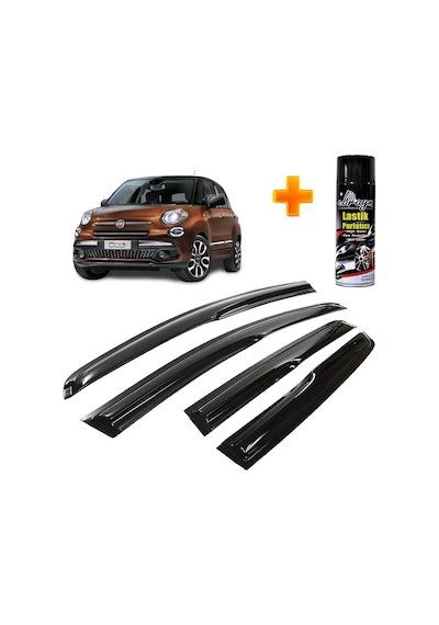 Fiat 500l Mügen Cam Rüzgarlığı 2018 Sonrası 4 Lü Takım +500ml Lastik Parlatıcı