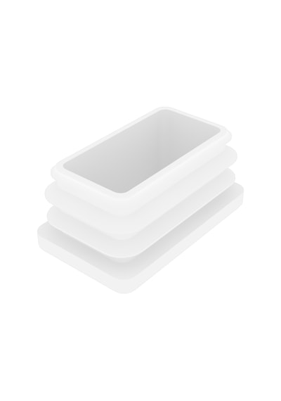 Cateksss 30x60 Mm Profil İçin Kademeli İçe Geçme Profil Tapası, Profil Kapak, Profil Tapa Beyaz - 16 Lı Paket