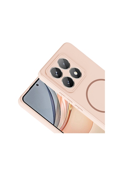 Xiaomi 14t Pro Kılıf Magsafe Destekli Kamera Korumalı Yumuşak Silikon Pazarplus Turuncu