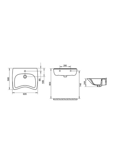 Turavit Bedensel Engelli Lavabo