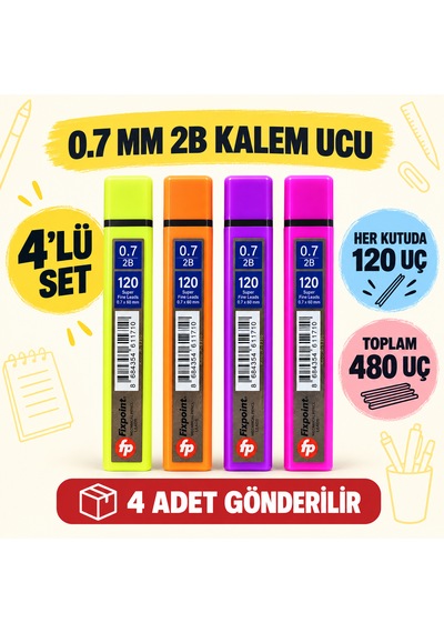 Fixpoint 0.7 Mm 2b Kalem Ucu 4 Lü Set 4 X 120 Adet