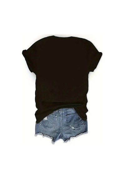Unisex Pamuklu Ciao Ön Baskılı Tasarım Tshirt SIYAH
