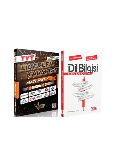 Liderler Karması Tyt Matematik 10 Yayın 10 Deneme Kitabı Ve Akm Dil Bilgisi Soru Bankası Seti 2 Kitap