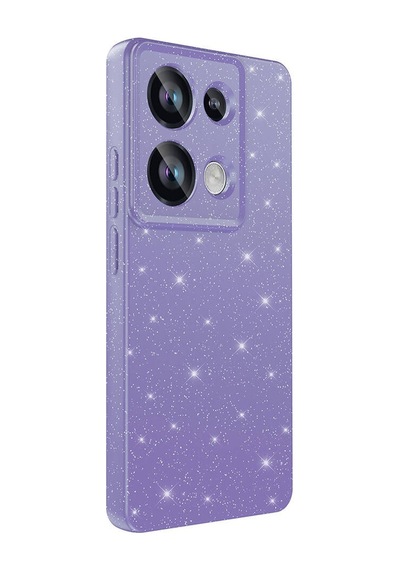 Xiaomi Redmi Note 13 Pro 4g Kılıf Kamera Korumalı Simli Lüks Mkst Koton Kapak - Beyaz Beyaz