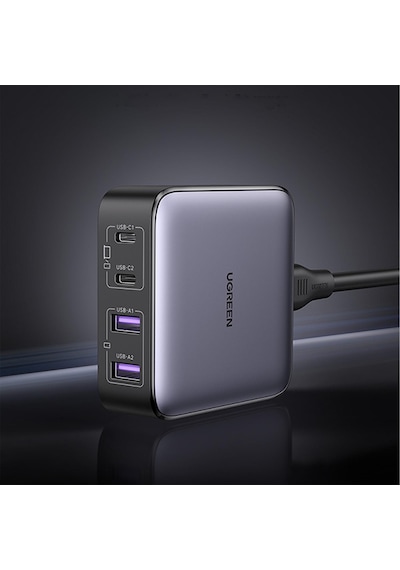 Ugreen Nexode 65W GaN 2 Masaüstü 4 Portlu Hızlı Şarj Cihazı İstasyonu