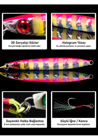Jig, Zoka, Suni Yem, Glow Uv Metal Jig, 45gr 10cm Jıgto Nova-45