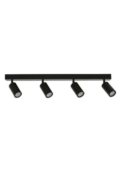 Rsylight Metal Modern Spor 4 Lü Siyah Mafsallı Led Spot Avize Günışığı Ampullü Beyaz