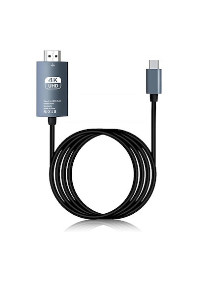 Type C To Hdmı Tüm Type C Cep Telefonları Ve Cihazlarla Uyumlu Full Hd Hdmi Kablosu 4k Ultra Hd Hdmı Kablo Tak Çalıştır 2 Metre Type C To Hdmi Hb-06