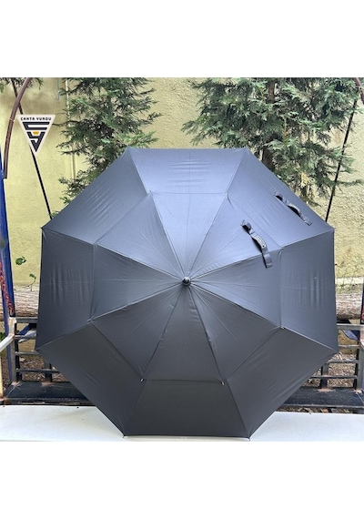 Snotline Marlux Çift Katmanlı 140 Cm Fiber Vale Şemsiye Siyah