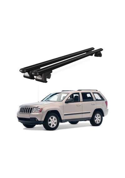 Venüs Jeep Grand Cherokee Renagede 2005 Ve Sonrası Uyumlu Siyah Ara Atkı Port Bagaj Tavan Barı