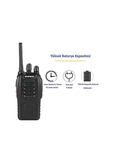 4lü Baofeng Bf-88e Lisanssız Pmr El Telsizi Kulaklık Set