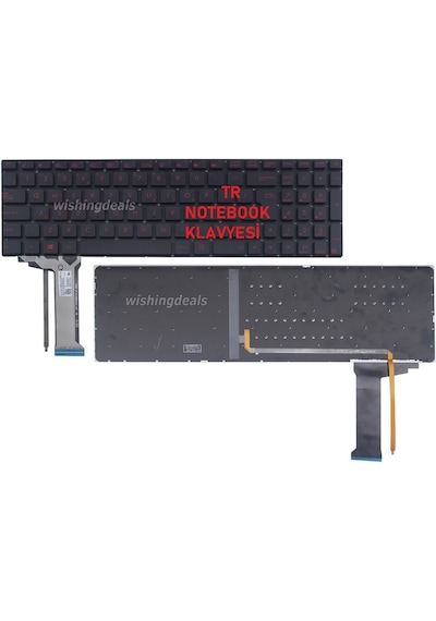 Asus Uyumlu G741, G741Jk, G741Jm, G741Jw Notebook Klavyesi (Siyah) - 545506493