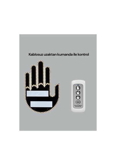 Aracınız İçin Eğlenceli Ve Güvenli İletişim: Led Jest Lambası Uzaktan Kuman - Hs08379198-8 Renkli Renkli