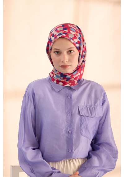 Silk Home Soft Eşarp 73094-21 Fuşya, Morcivert, Bebe Mavi, Yavruağzı