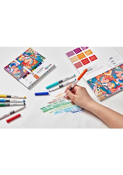 Carioca Plus Prisma Fiber Uçlu Keçeli Boya Kalemi 12'li