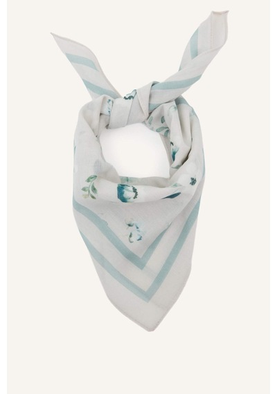 Defacto Kadın Desenli Pamuklu Bandana E6172ax26smbe2 Mavi-be2