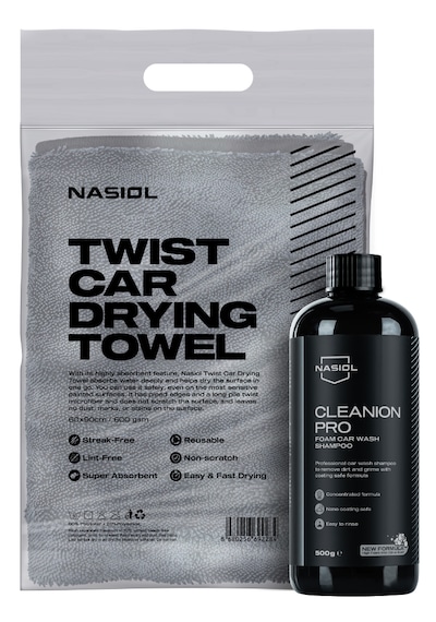 Nasiol-set 34-araç Kurulama Havlusu 60x90cm Ve Araç Yıkama Şampua