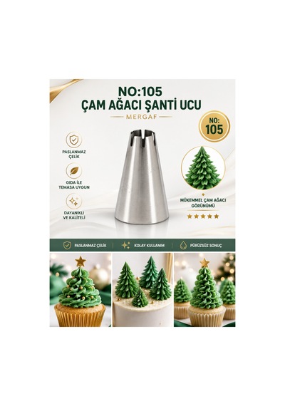 Çam Ağacı Şanti Ucu + 2 Adet Şanti Torba No: 105