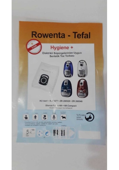 - Tefal Hygiene+ Elektrikli Süpürge Torbası