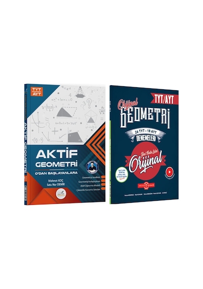 Aktif Tyt Ayt Geometri 0 Dan Başlayanlara Ve Orijinal Yayınları 24 Tyt 17 Ayt Deneme Seti 2 Kitap