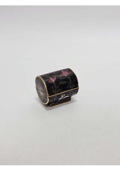 Antika Cloisonne Minyatür Kutu 4,3x3,6cm 099