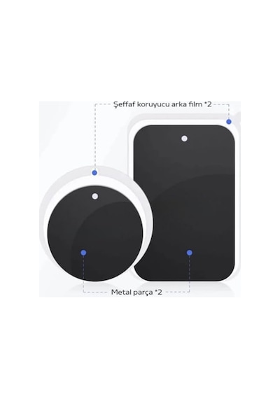 Tüm Telefonlara  Magnetic Telefon Tutucu Plaka 2 Adet Mıknatıslı Telefon Arkası Levha