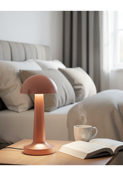 Mantar Masa Lambası, Şarjlı Dokunmatik Led, 3 Seviyeli, Usb Çok Renkli