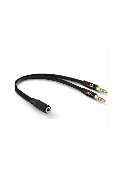 Kulaklık Mikrofon Ayırıcı Y Splitter Kablo 2 X 3.5 Mm Stere