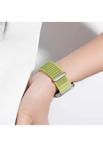 Watch Fit 4 İle Uyumlu Saat Kayışı Kaliteli Hasır Örme Cırtcırt Yapalı Su Tutmaz Watch Fit 4 İle Uyumlu Kordon Kayış - Starlight
