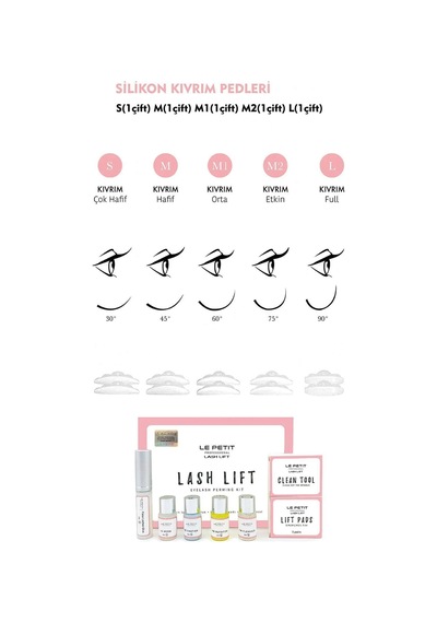 Kirpik Lifting Seti 10-12 Kullanım, Profesyonel Salon Etkisi, Evde 10 Dakikada Std Set