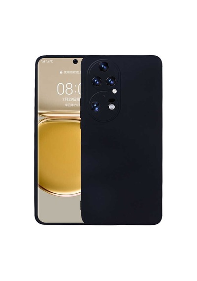Zore Huawei P50 Pro Kılıf Omsy Premier Silikon Kapak - Siyah