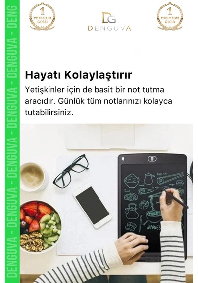 Dijitalçizimtableti Lcd Grafik Çizim Not Yazma Dijital Çocuk Yazı Tahtası Hafif Taşınabilir Model R