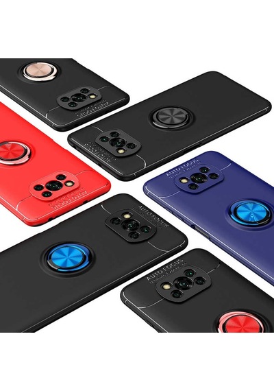 Xiaomi Poco X3 Kilif Yüzüklü Magnetli Ravel Case 360697610