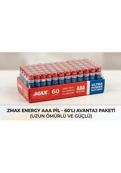 Maxx 60 Adet Aaa R03 İnce Pil 1.5 V