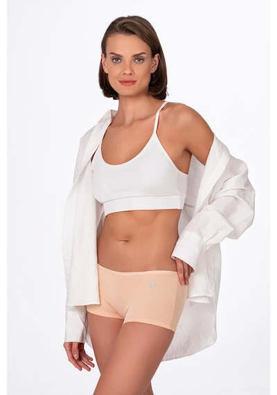 Kadın Modal Boxer Şort Ten Kompedan K23920 Ten