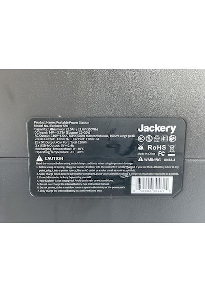 Jackery Explorer 550 Taşınabilir Güç Kaynağı Kutusuz